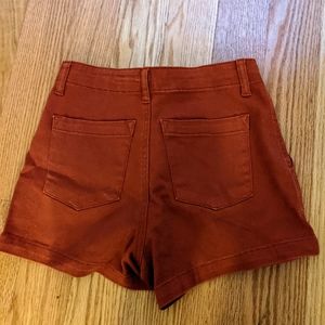 Burnt orange high waisted shorts